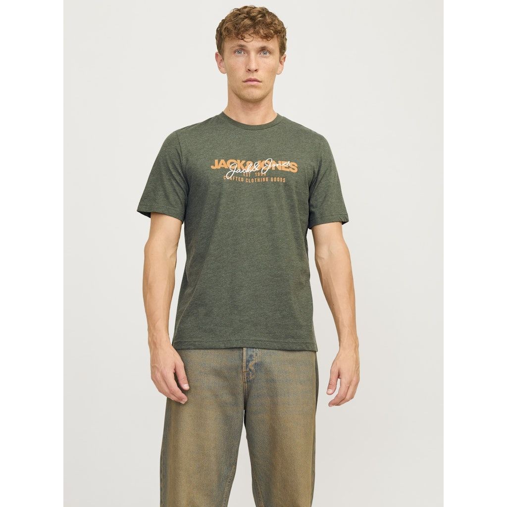 JACK & JONES Marškinėliai vyrams, Chaki, Alvis tee 7