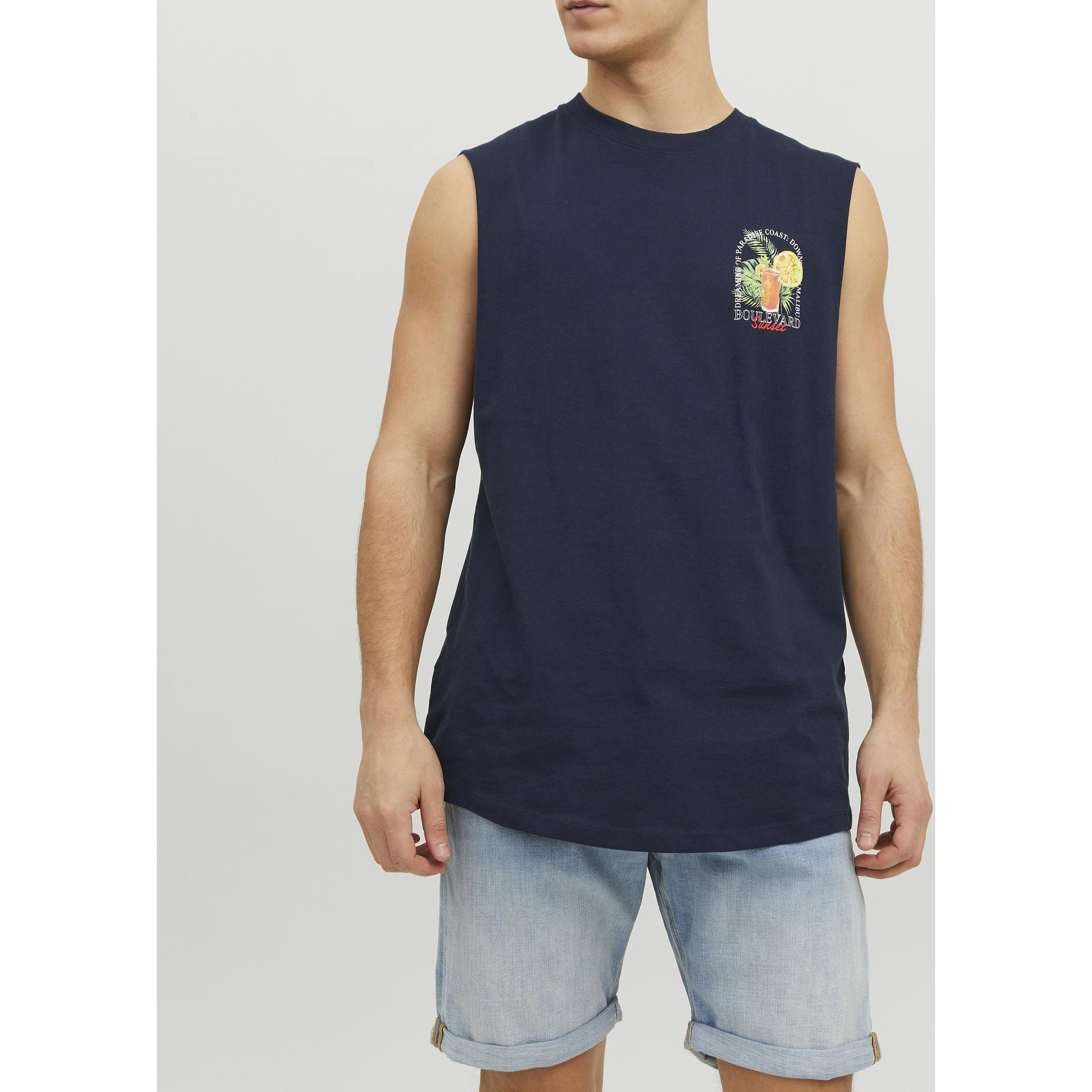 JACK & JONES Marškinėliai vyrams, Navy, JORPARADISE TAN 3 JACK & JONES Marškinėliai vyrams, Navy, JORPARADISE TAN 3