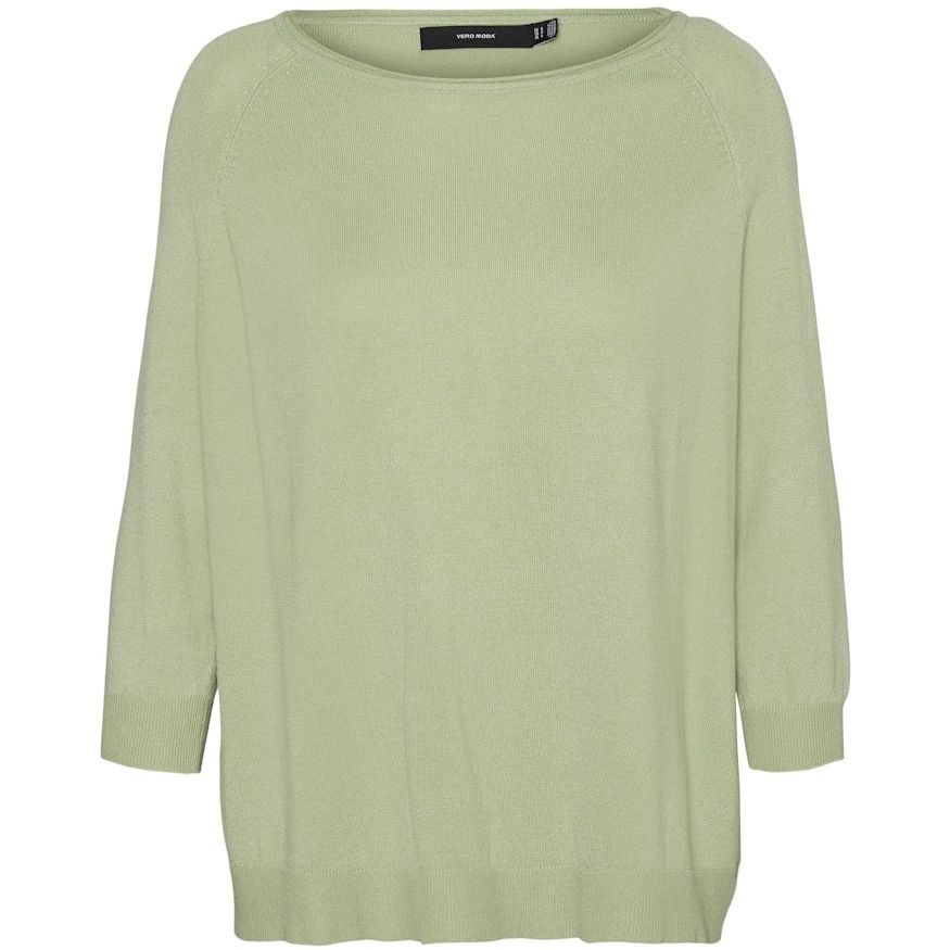 VERO MODA Megztinis moterims, Žalia, VMNELLIE GLORY 3/4 BO 1