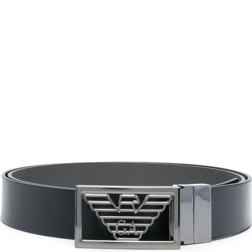 EMPORIO ARMANI Diržas vyrams, Juoda, Plate belt 1