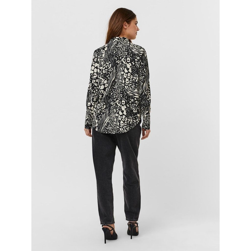 VERO MODA Palaidinės moterims, Juoda, VMCAIA LS SHIRT WVN 3