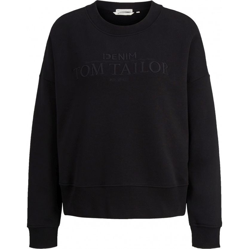 TOM TAILOR Megztinis moterims, Juoda, Megztinis 1