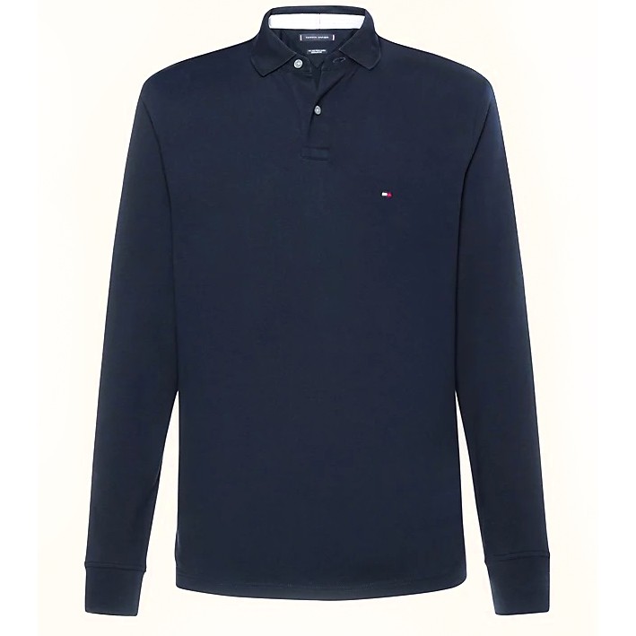 TOMMY HILFIGER Polo marškiniai ilgos rank. vyrams, Mėlyna, 1985 regular ls polo 1