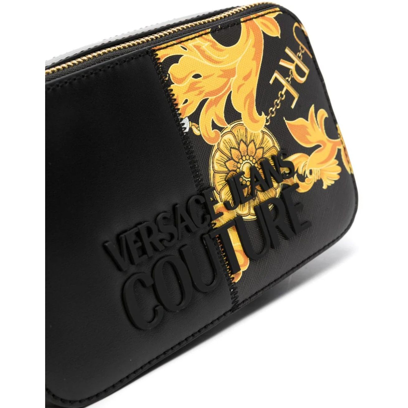 VERSACE JEANS CUTURE Rankinė per petį moterims, BLACK/GOLD, Rock cut  crossbody 2