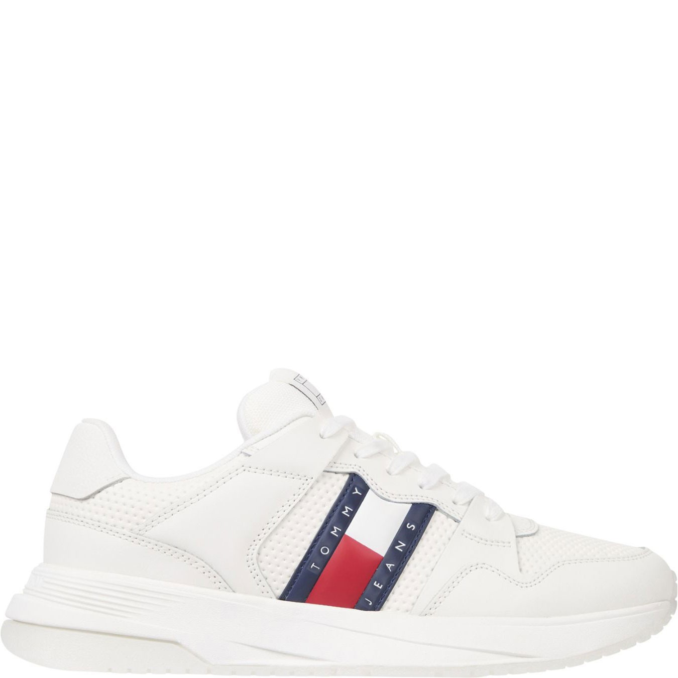TOMMY JEANS Laisvalaikio bateliai vyrams, Balta, Retro casual sneaker 1
