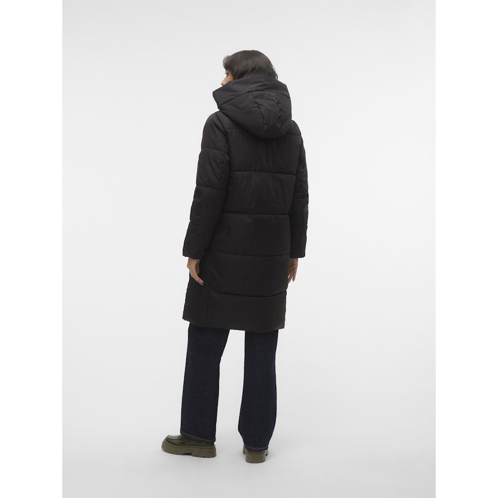 VERO MODA Pūkinis paltas moterims, Juoda, Stella coat 3