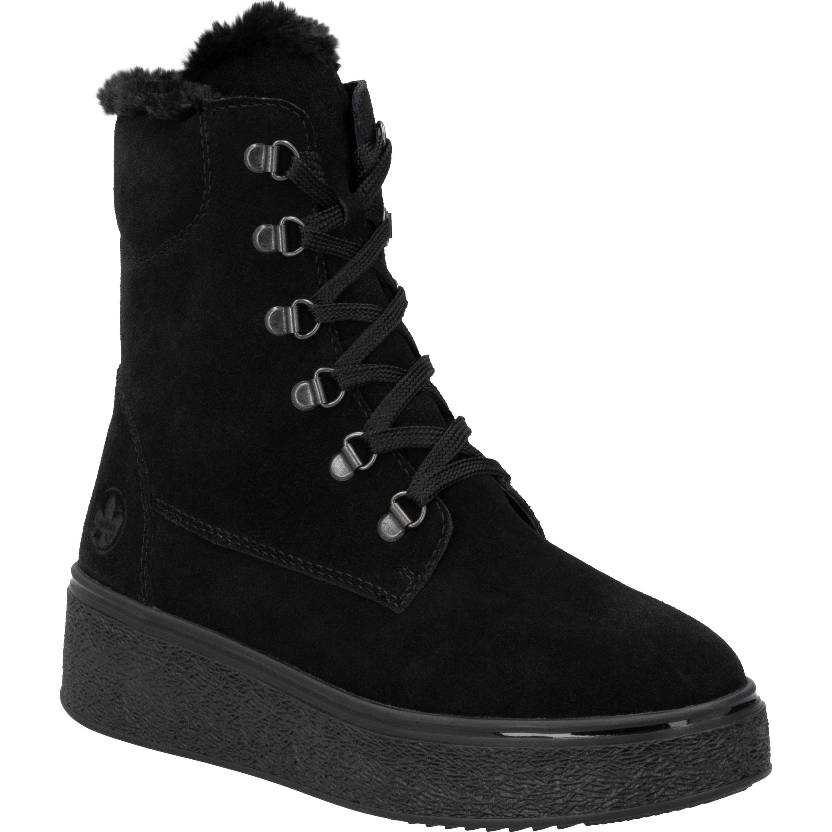 RIEKER Aulinukai moterims, Juoda, Ladies mid height boots 1