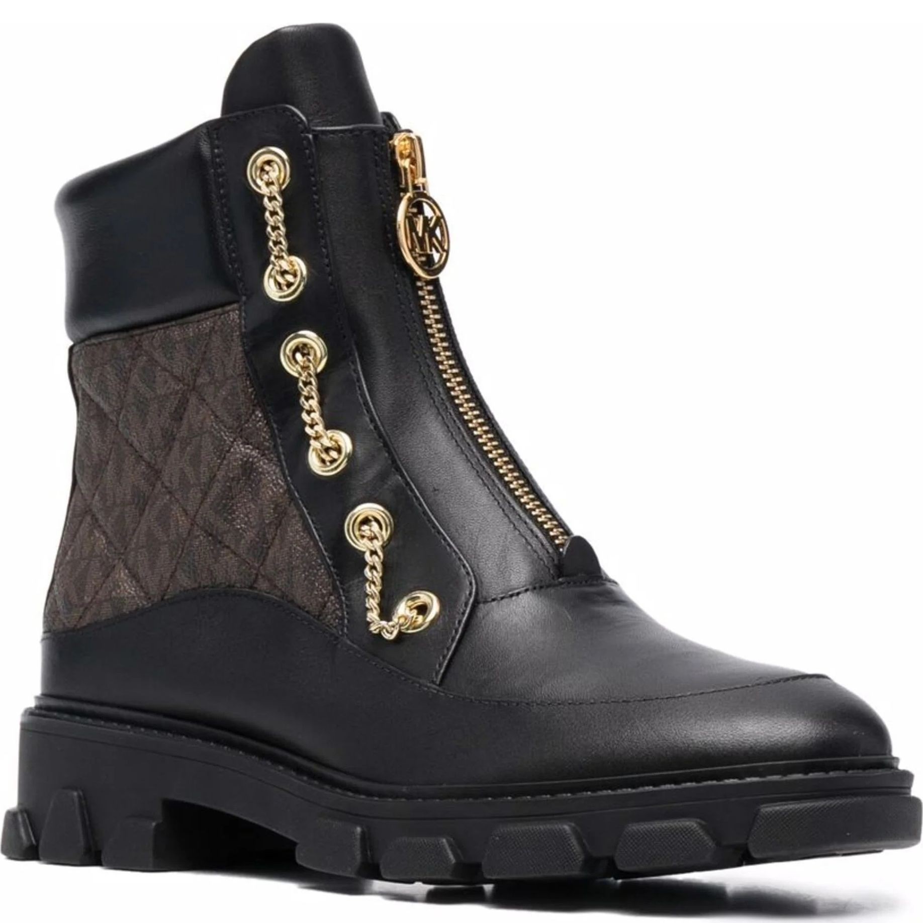 MICHAEL KORS Aulinukai moterims, Juoda, Ridley leather and logo boot 1