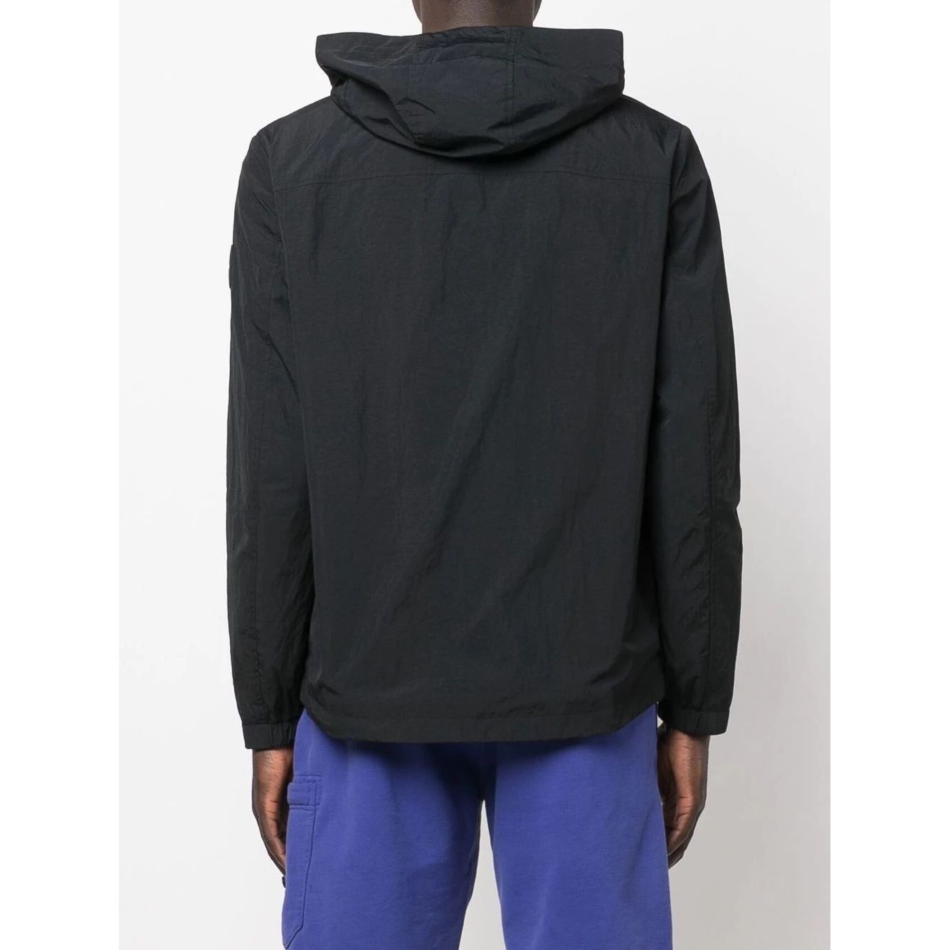 CALVIN KLEIN Džemperis vyrams, Juoda, Crinkle nylon  blouson w. hood 4