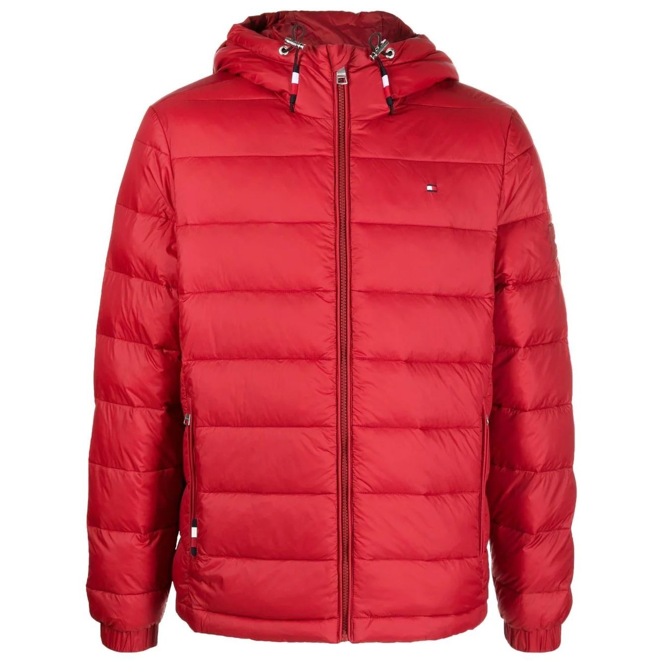 TOMMY HILFIGER Lengva striukė vyrams, Raudona, Quilted hooded jacket 1