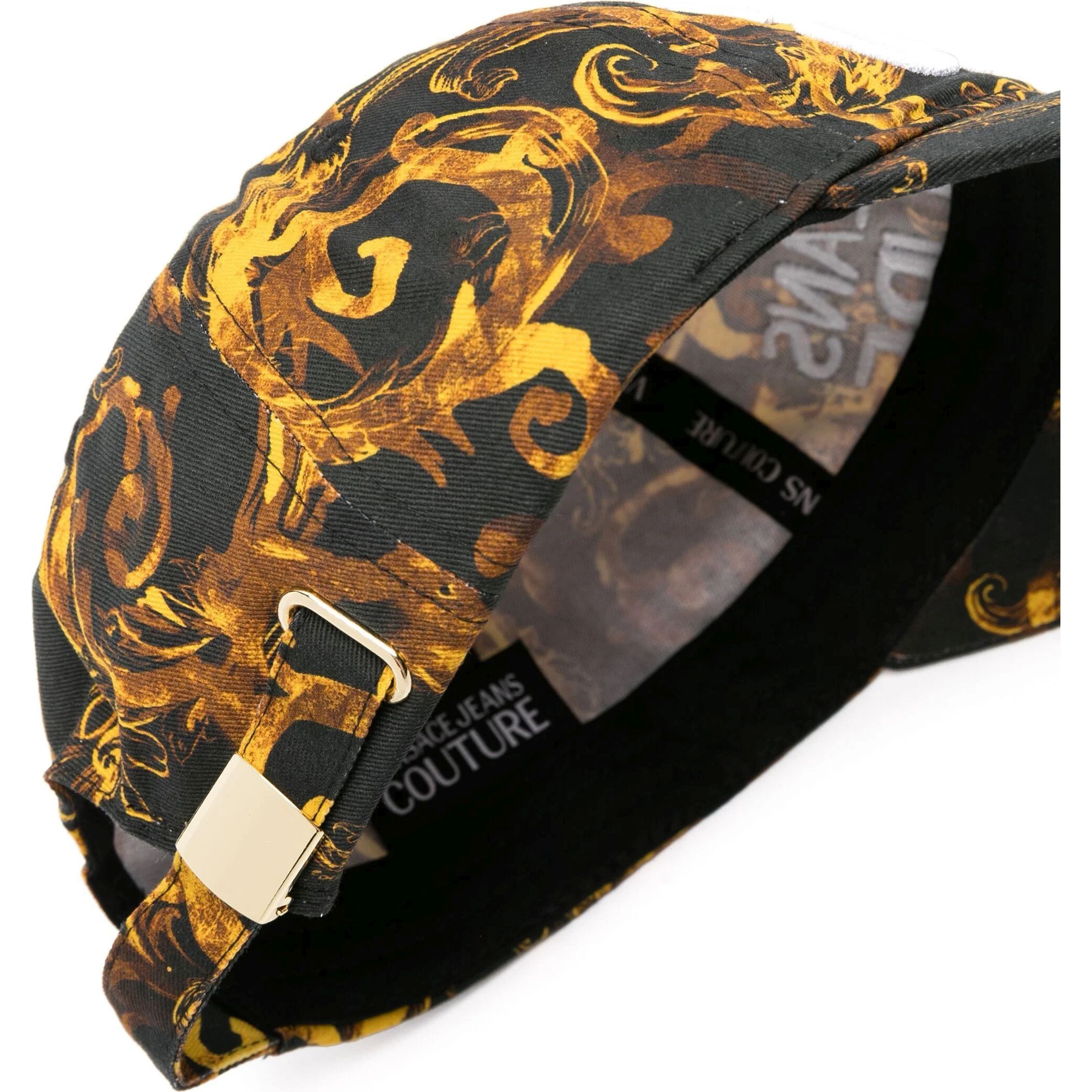 VERSACE JEANS CUTURE Kepurė moterims, Juoda, Watercolor logo-print cap 2