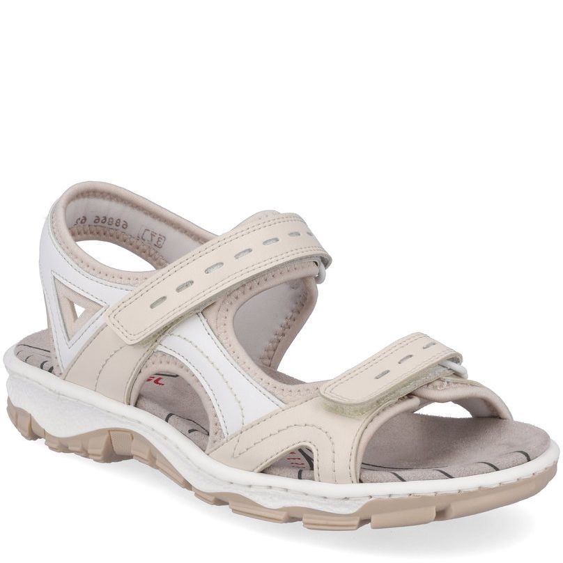 RIEKER Basutės moterims, Smėlio, SANDALS 1
