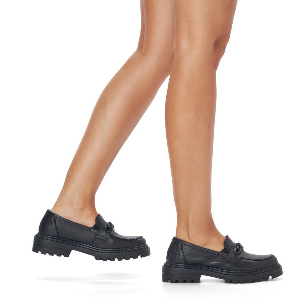 RIEKER Loaferiai moterims, Juoda, LOAFERS 2