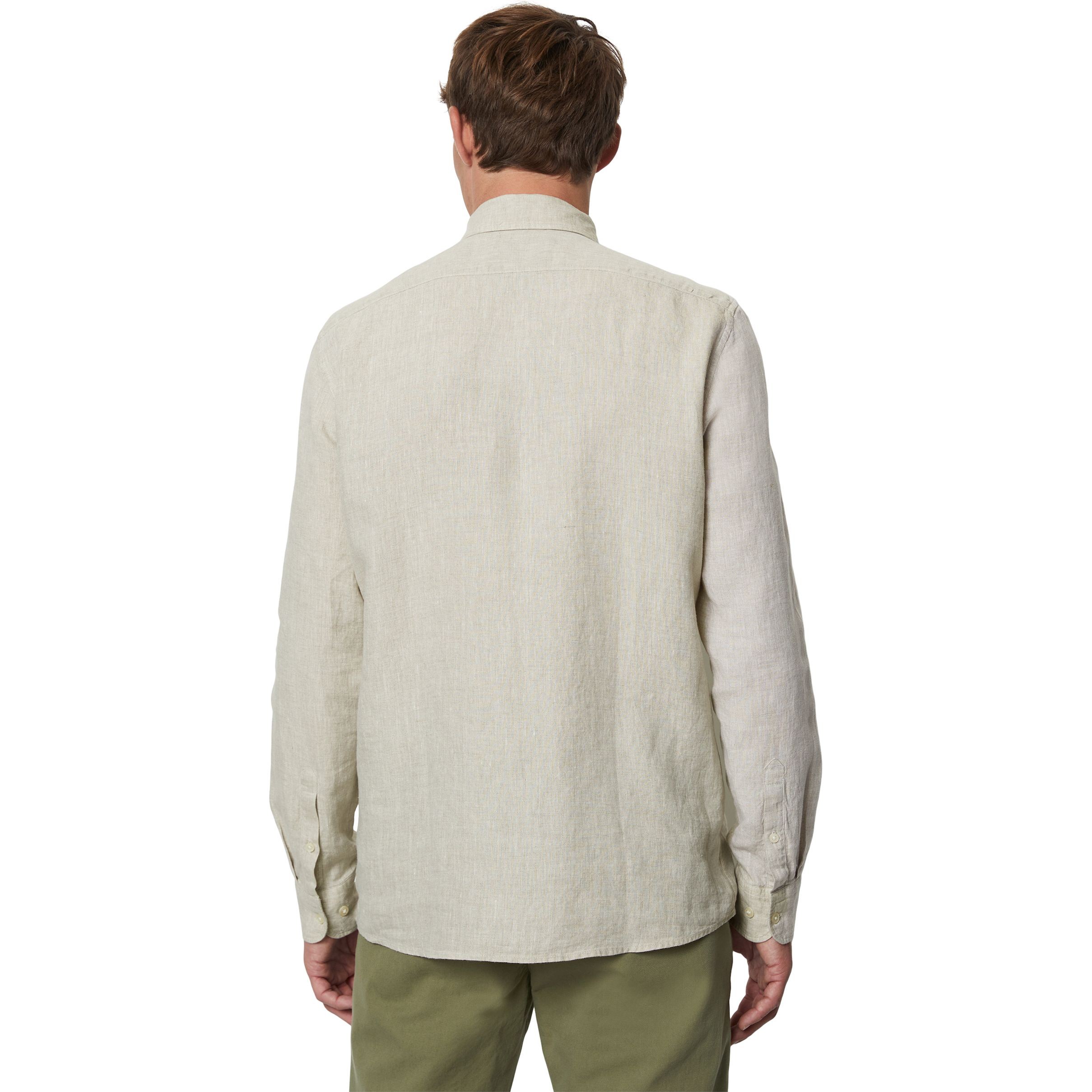 MARC O'POLO Marškiniai ilgomis rankovėmis vyrams, Smėlio 3