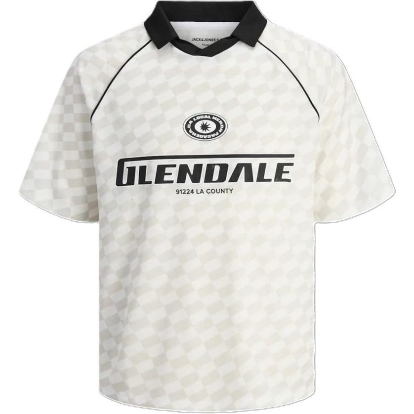 JACK & JONES Polo marškiniai trumpos rank. vyrams, Balta, Retreat mesh open collar polo 1