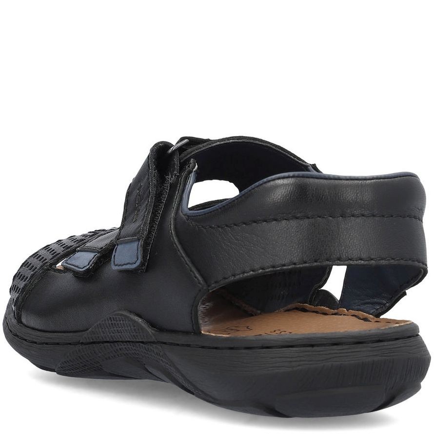 RIEKER Basutės vyrams, Juoda, SANDALS 5