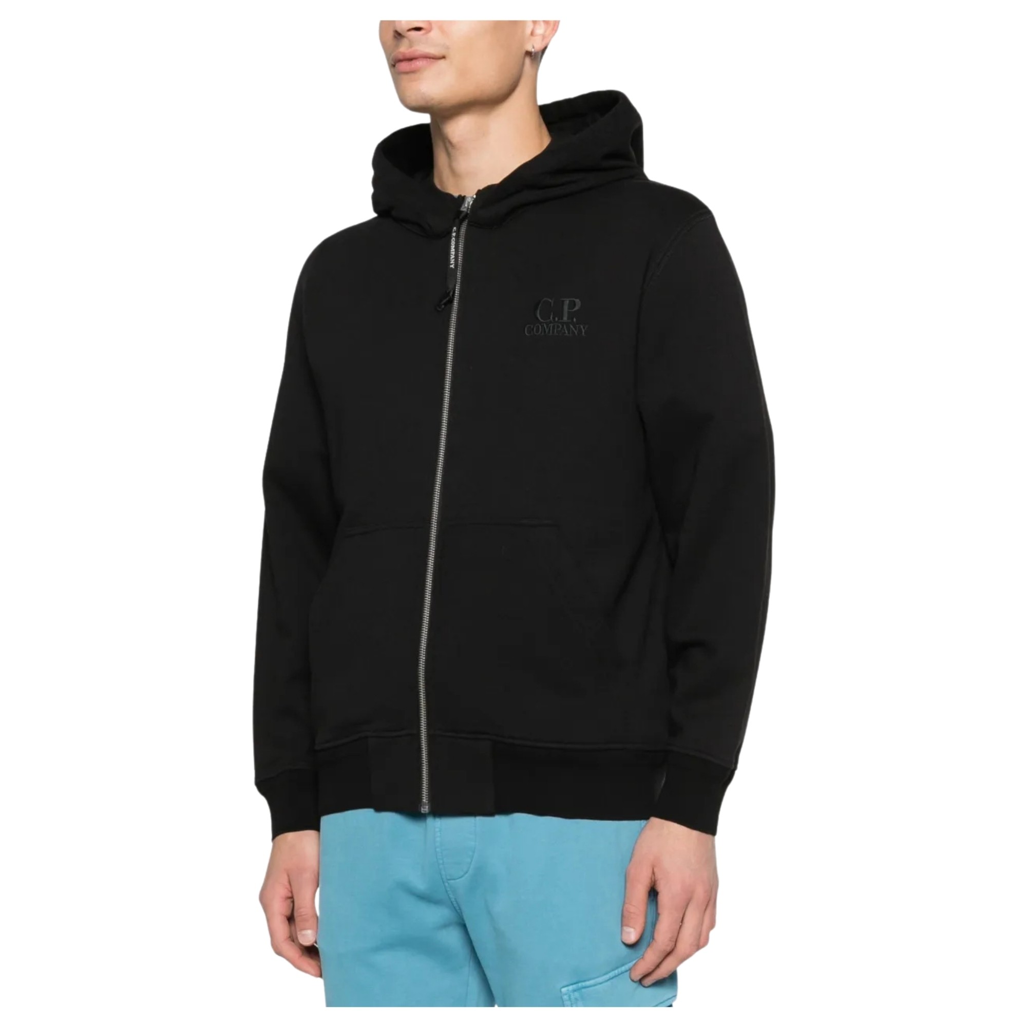 C.P. COMPANY Džemperis vyrams, Juoda, Hooded open 2