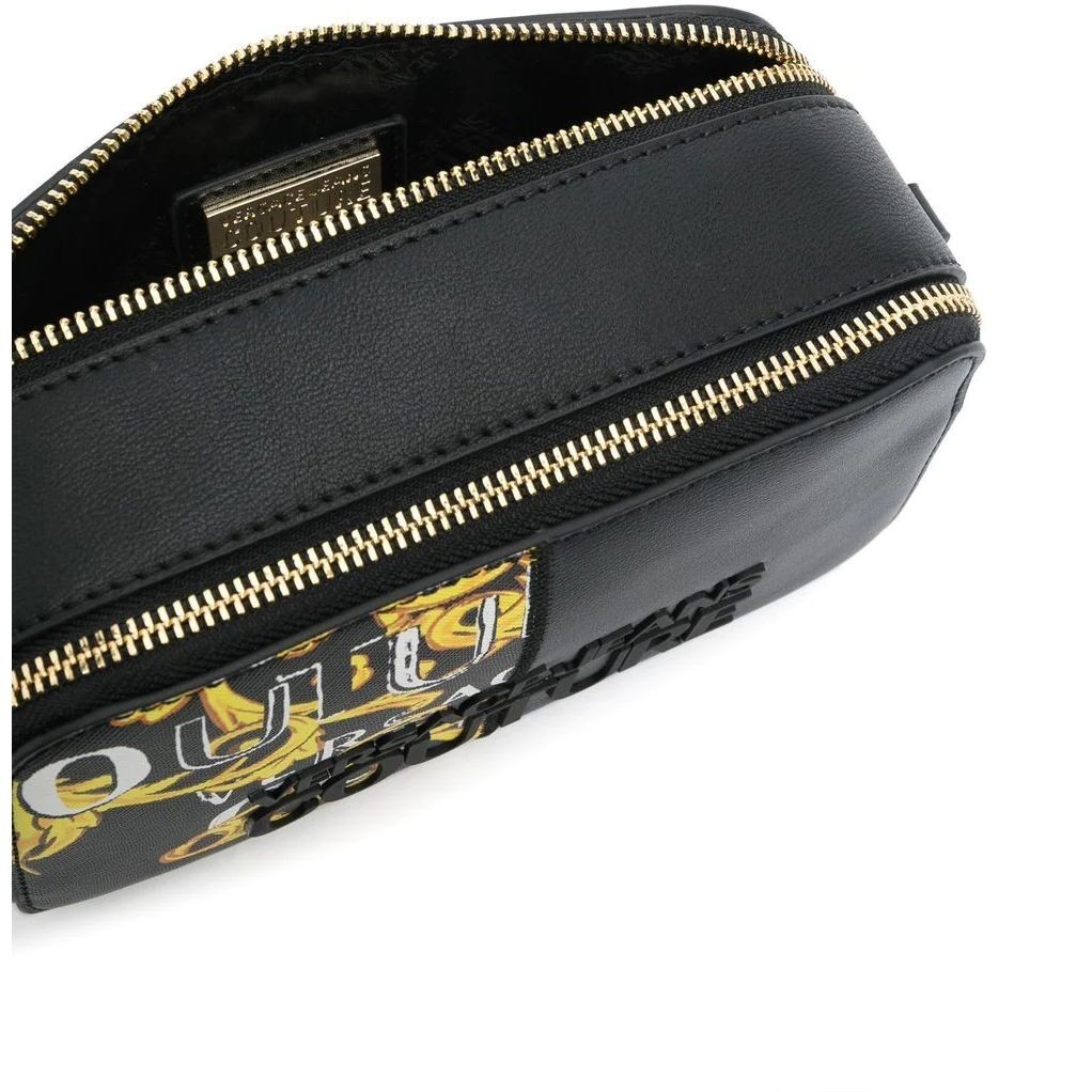 VERSACE JEANS CUTURE Rankinė per petį moterims, BLACK/GOLD, Range p - rock cut crossbody 4