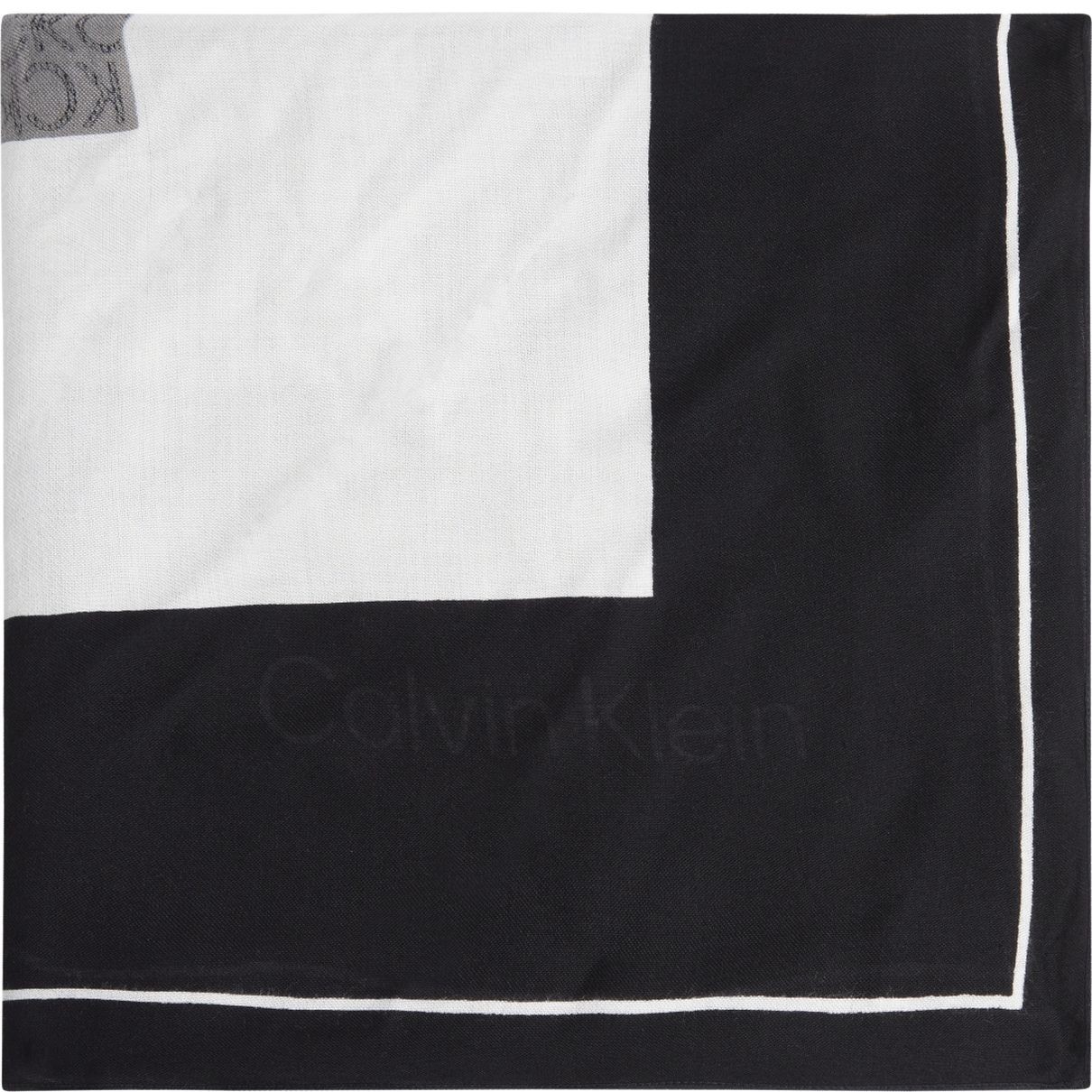 CALVIN KLEIN Skara moterims, Juoda, Geo minimal scarf 130x130 3