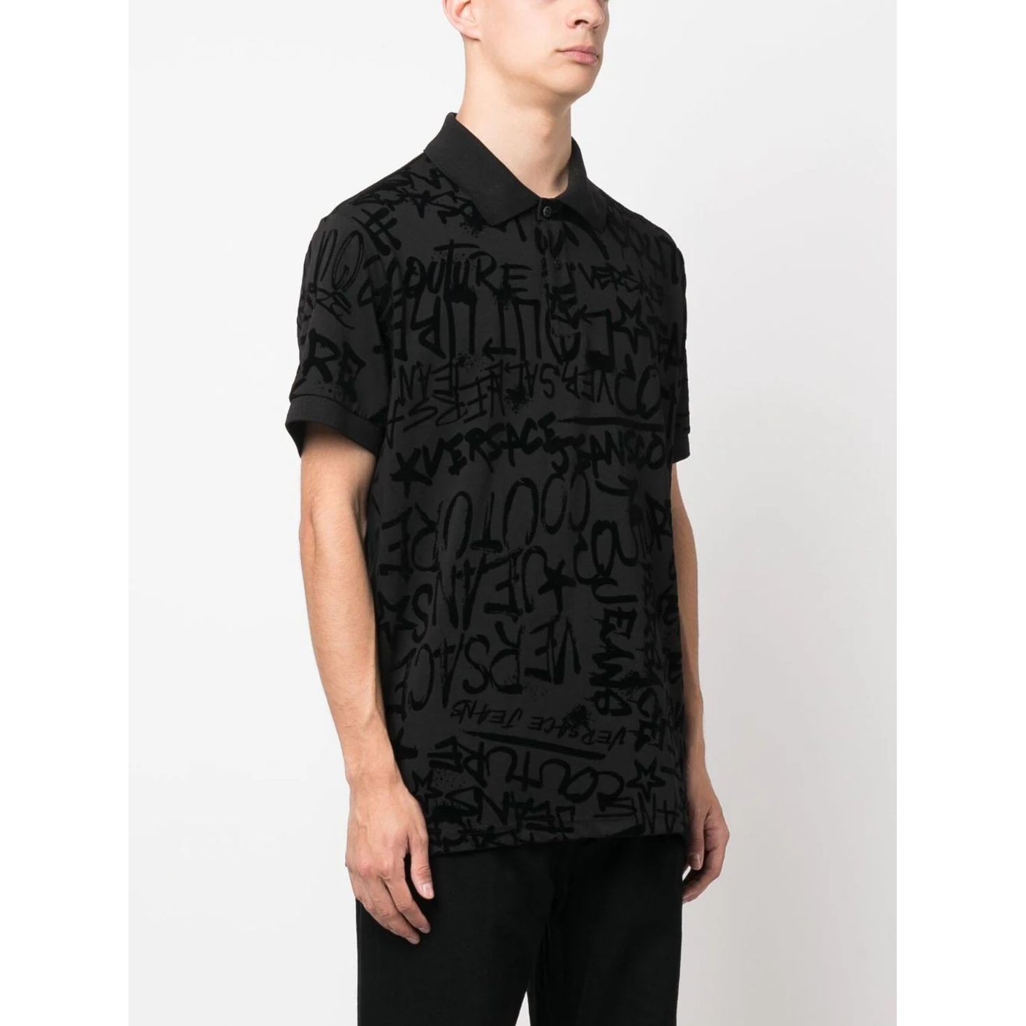 VERSACE JEANS CUTURE Polo marškiniai trumpos rank. vyrams, Juoda, Polo t-shirt 3