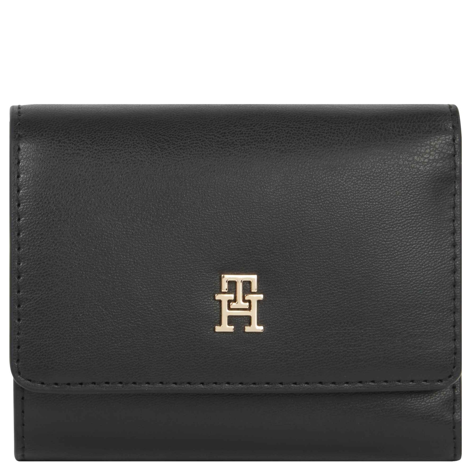 TOMMY HILFIGER Piniginė moterims, Juoda, TH icon trifold 1