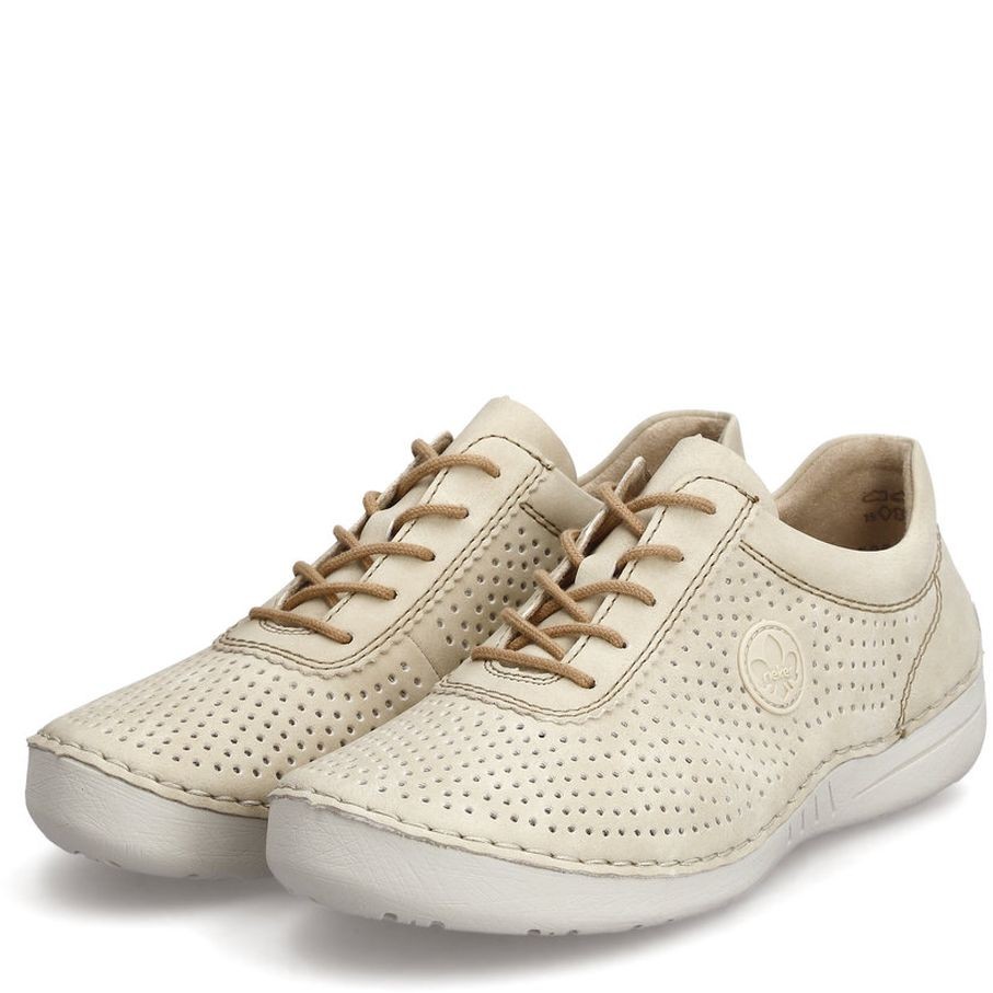 RIEKER Laisvalaikio bateliai moterims, Smėlio, LEISURE 10