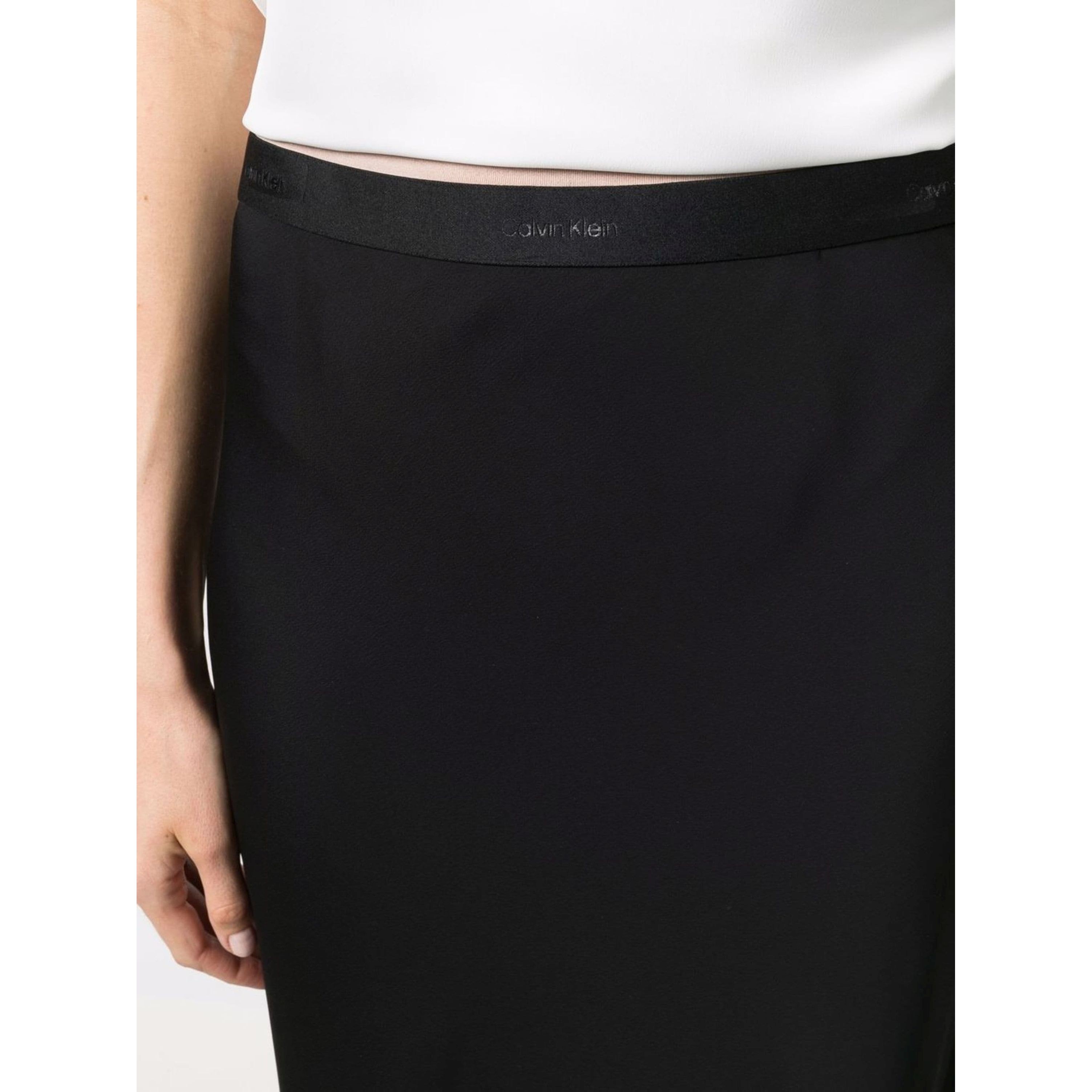 CALVIN KLEIN Midi sijonas moterims, Juoda, PLEATED SKIRT 4