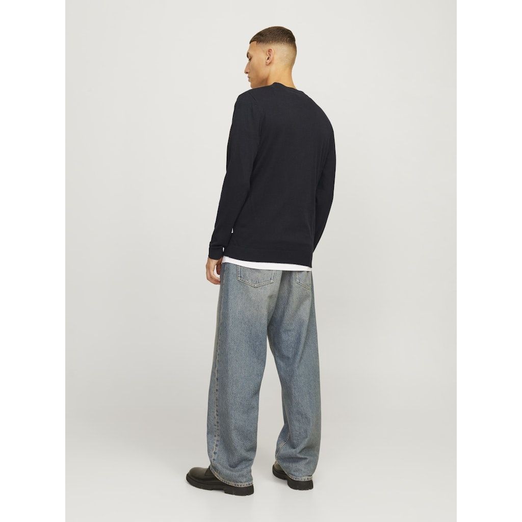 JACK & JONES Kardiganas vyrams, Juoda, Emil knit button cardigan 4
