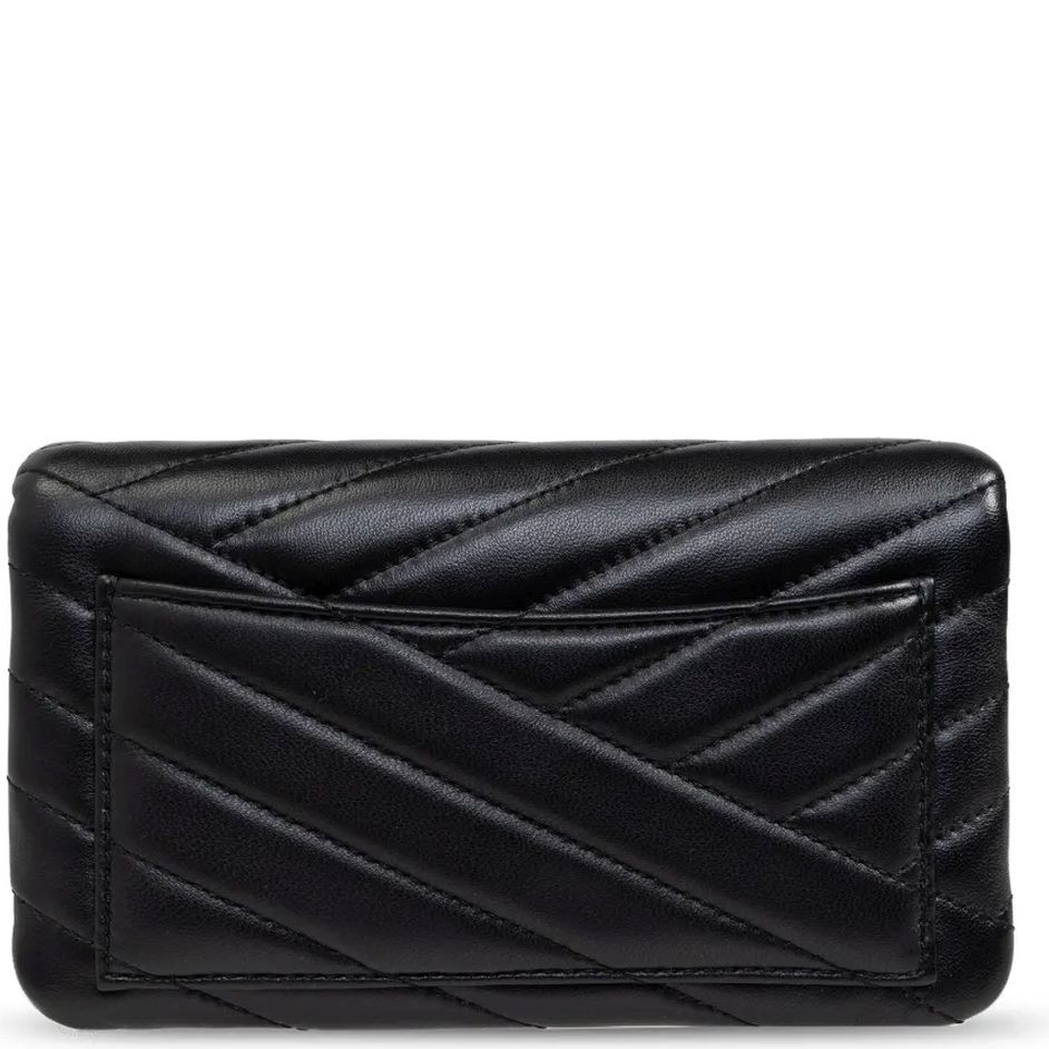 TORY BURCH Rankinė per petį moterims, Juoda, Kira chevron chain wallet 2