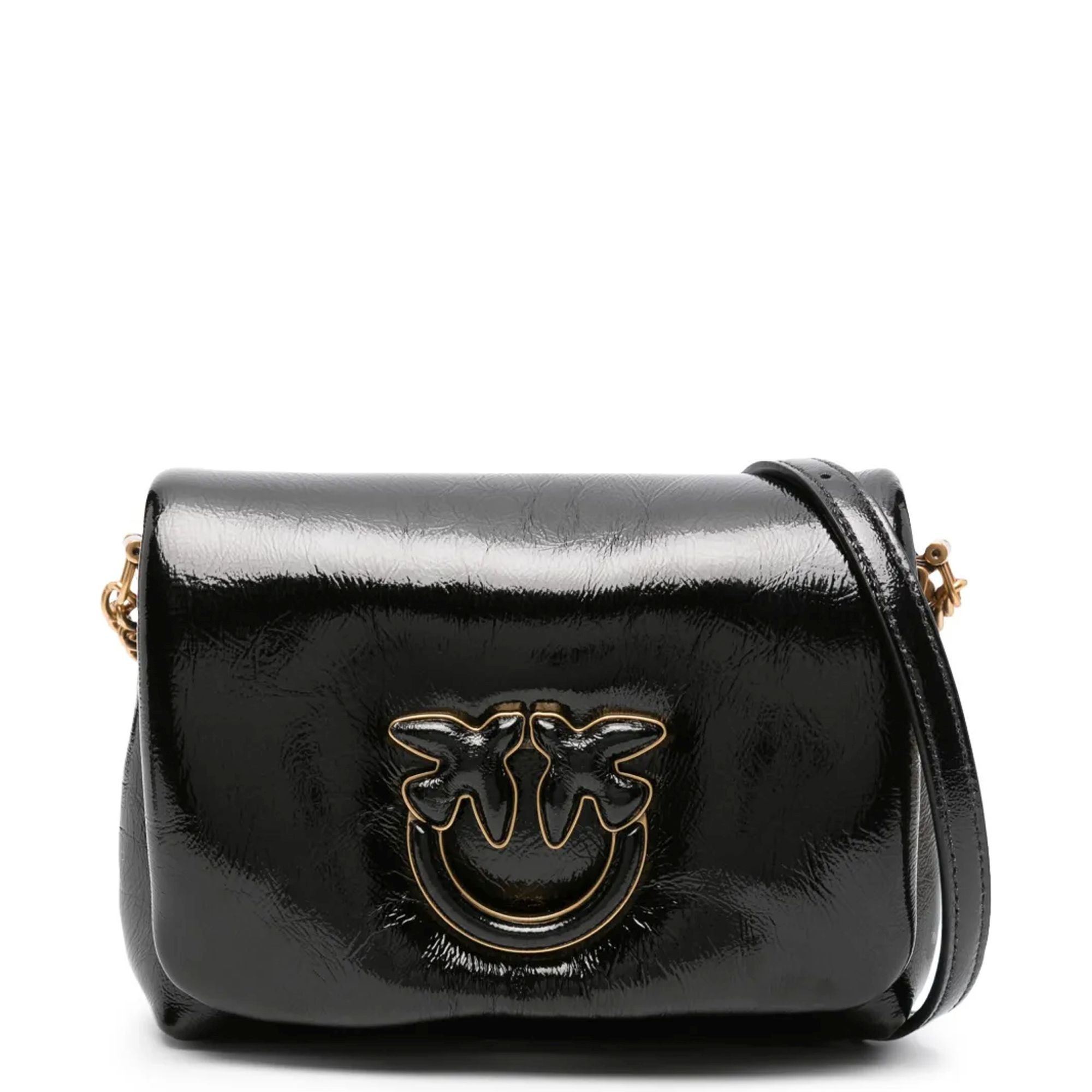 PINKO Rankinė per petį moterims, Juoda, Baby click puff cross body bag 1