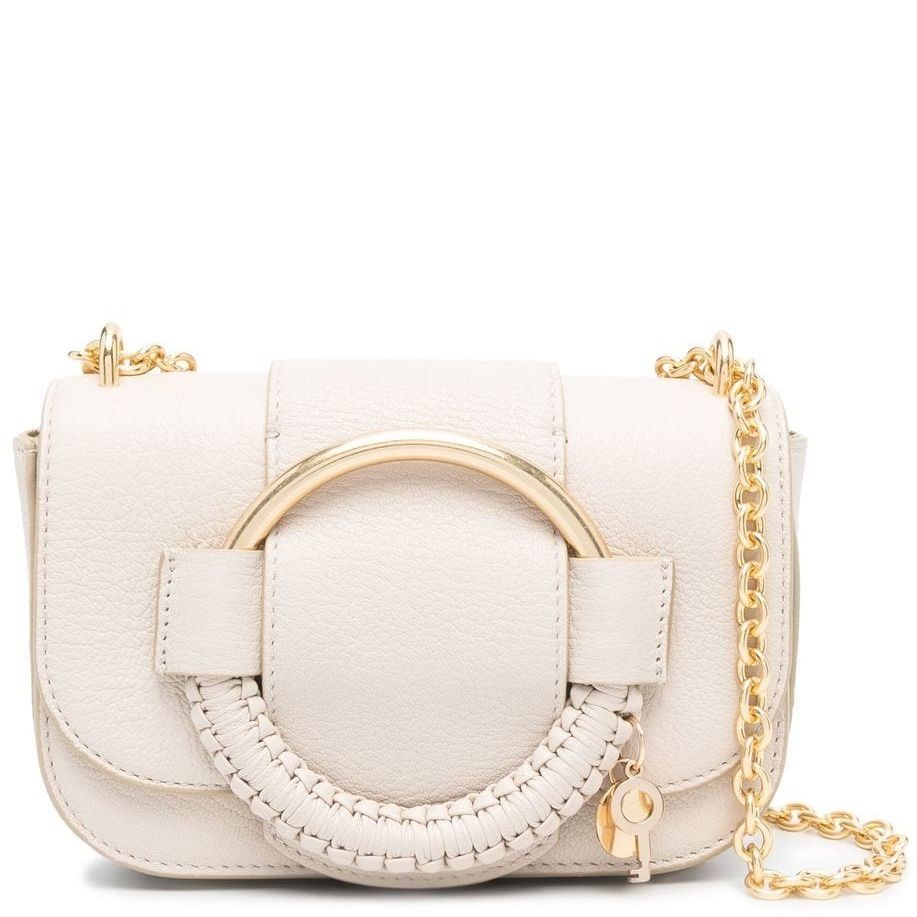 SEE BY CHLOE Rankinė per petį moterims, Smėlio, Hana chain bag 1