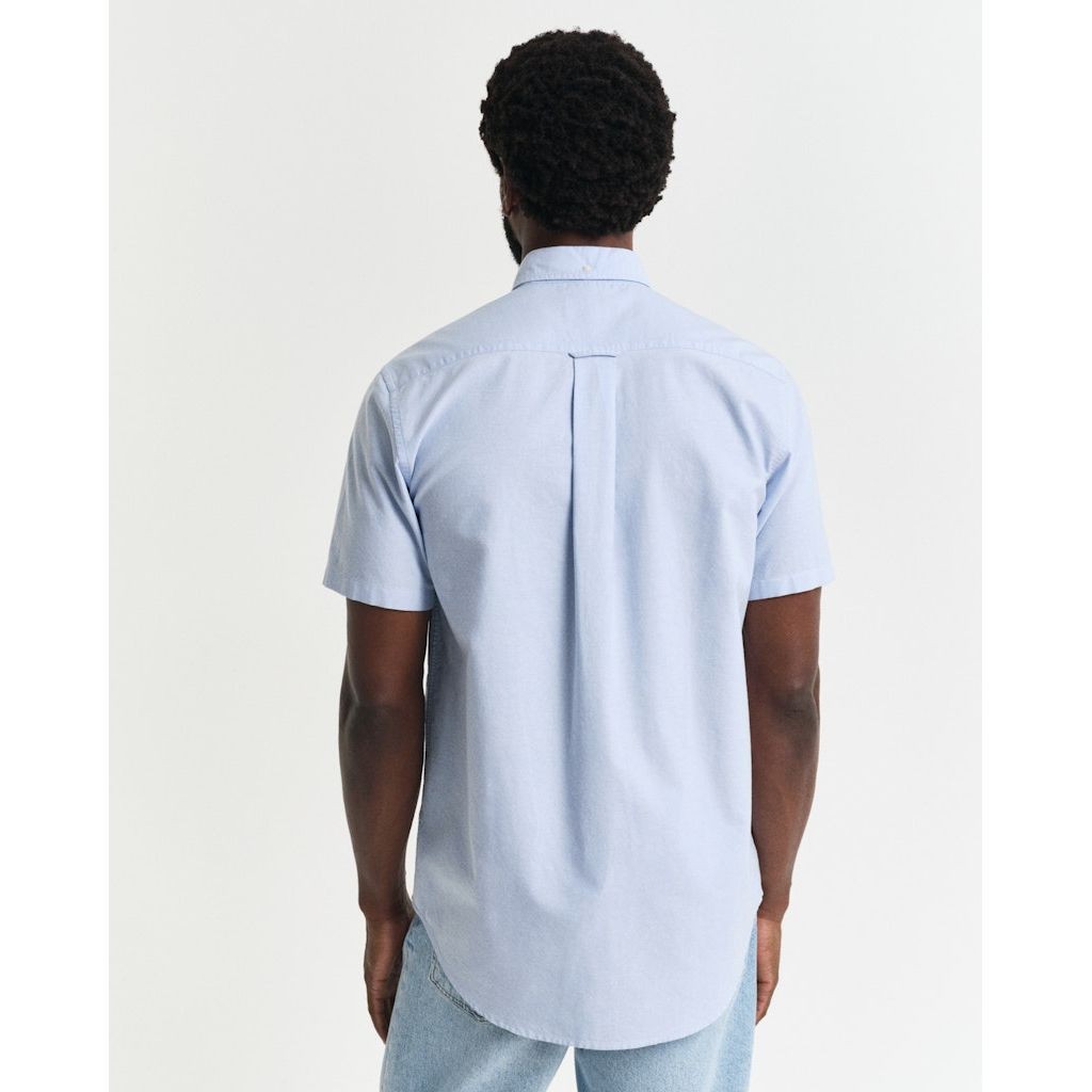 GANT Marškiniai vyrams, Mėlyna, REG OXFORD SS SHIRT 3