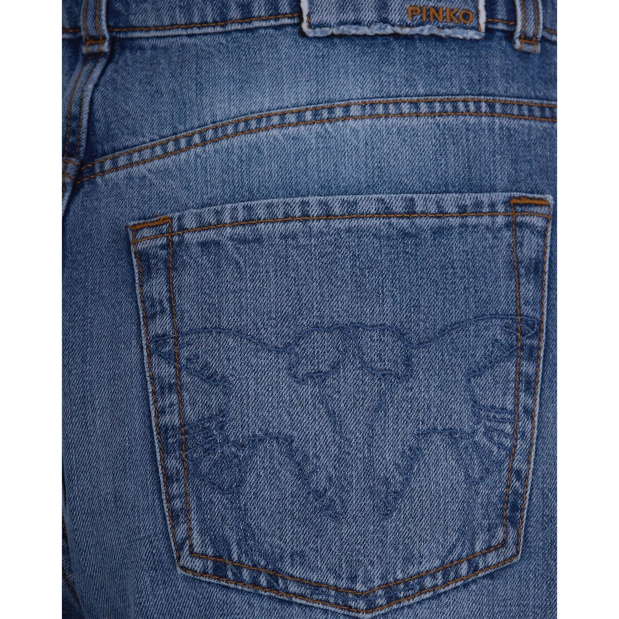PINKO Platūs džinsai moterims, Mėlyna, Wanda wide leg 3