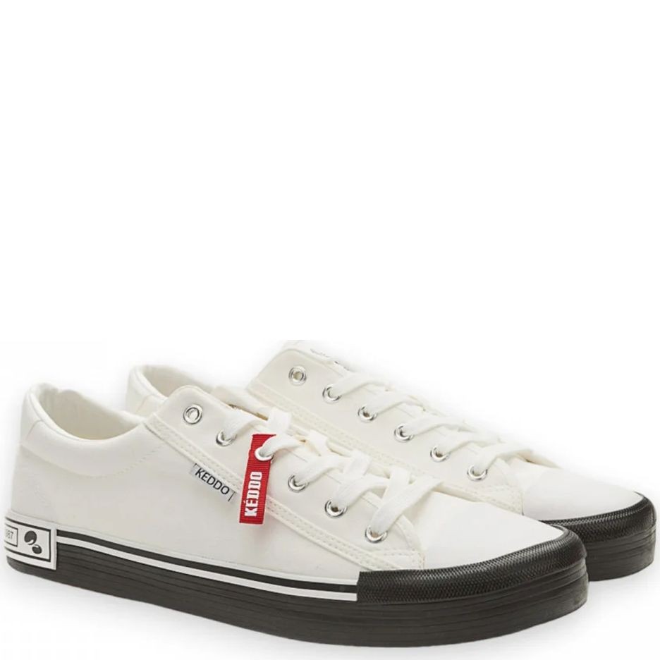 KEDDO DENIM Laisvalaikio bateliai vyrams, Balta, Sneakers 1