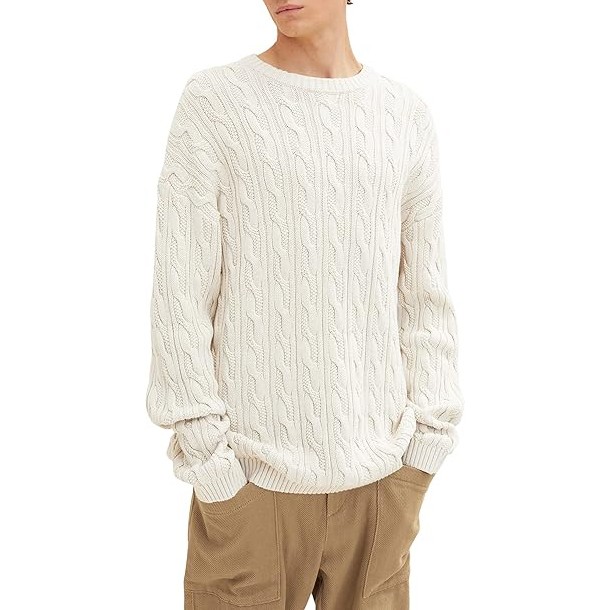 TOM TAILOR Sportinis nertinis vyrams, Balta, JUMPER 2