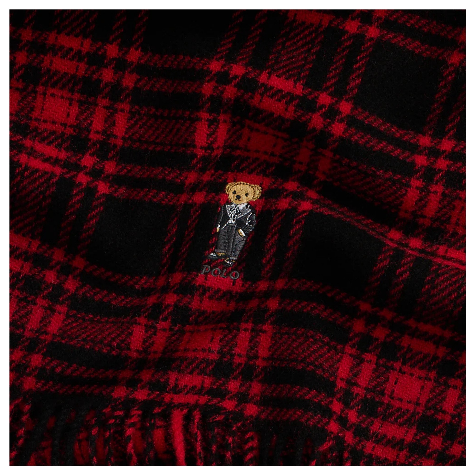 POLO RALPH LAUREN Šalikas moterims, Raudona, Tux bear scf scarf 3