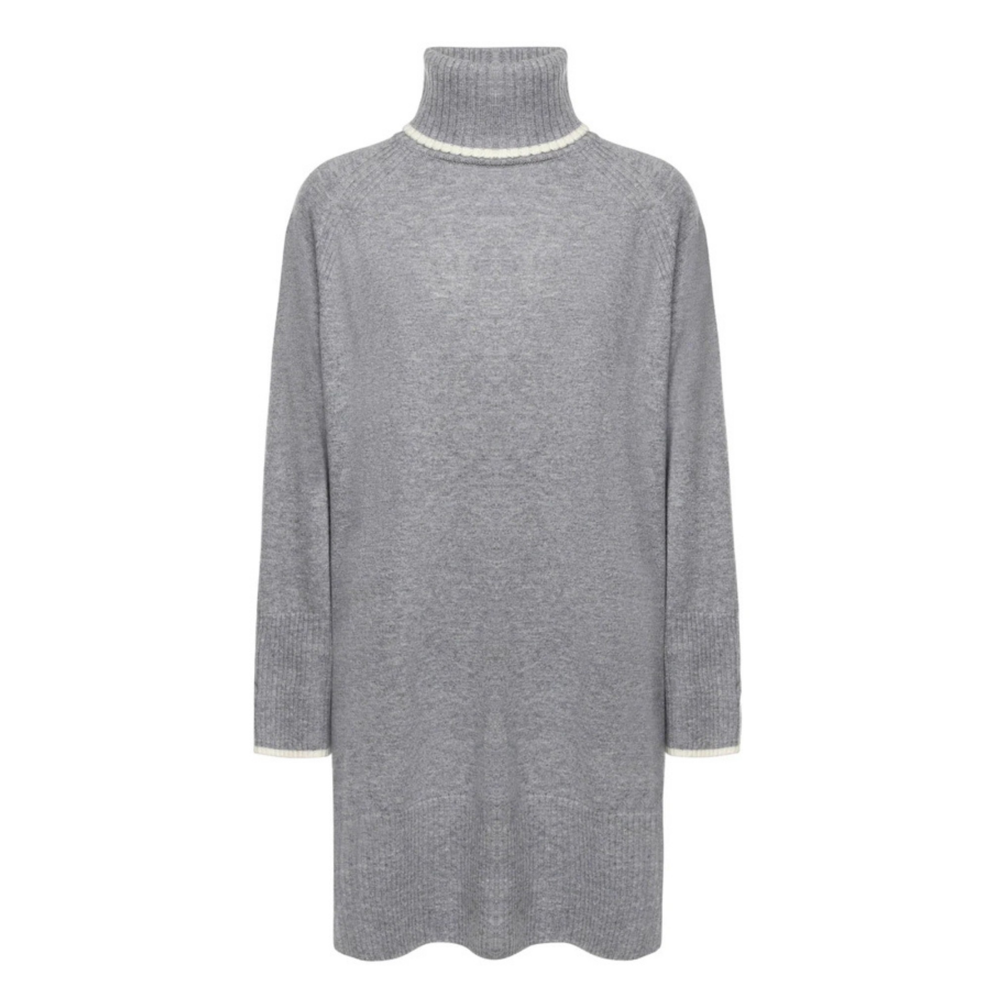 PINKO Mini suknelė moterims, Pilka, Short knit dress 1
