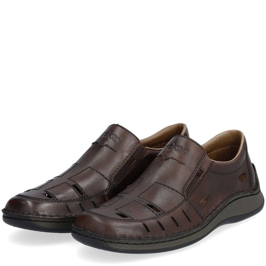 RIEKER Basutės vyrams, Ruda, SANDALS 10