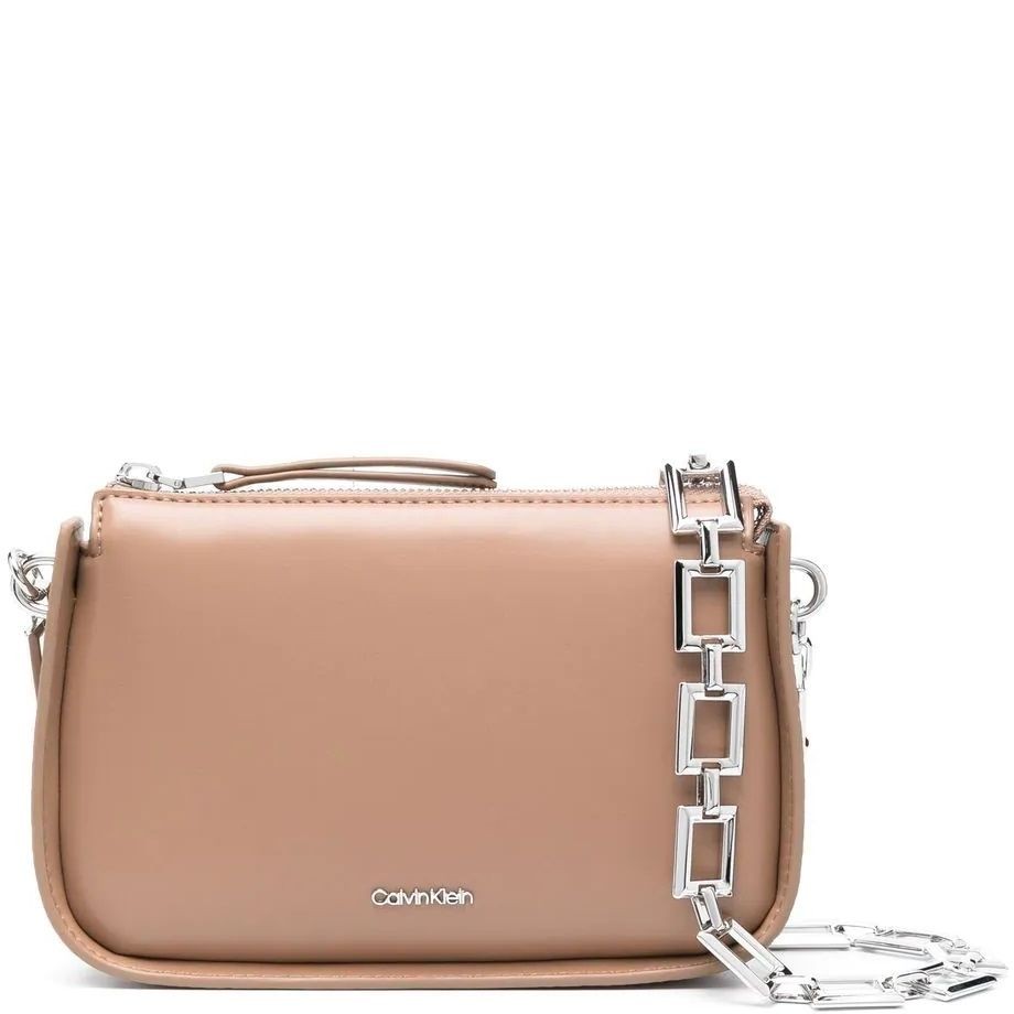 CALVIN KLEIN Rankinė per petį moterims, Smėlio, ARCHIVAL CHAIN CROSSBODY XS 1