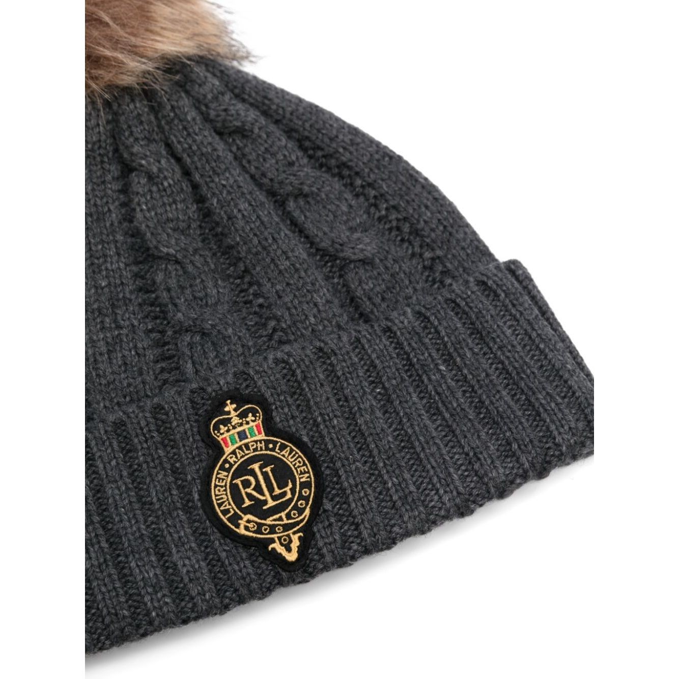 LAUREN RALPH LAUREN Skrybėlė moterims, Pilka, Cbl crst ptc hat 2