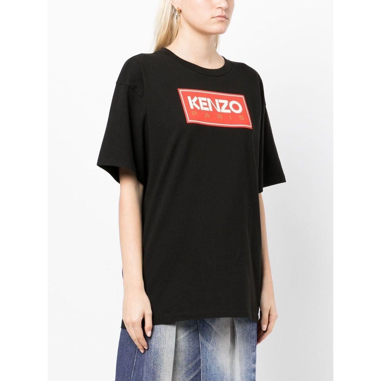 KENZO Marškinėliai trump. rankovėmis moterims, Juoda, Kenzo paris oversize t-shirt 2