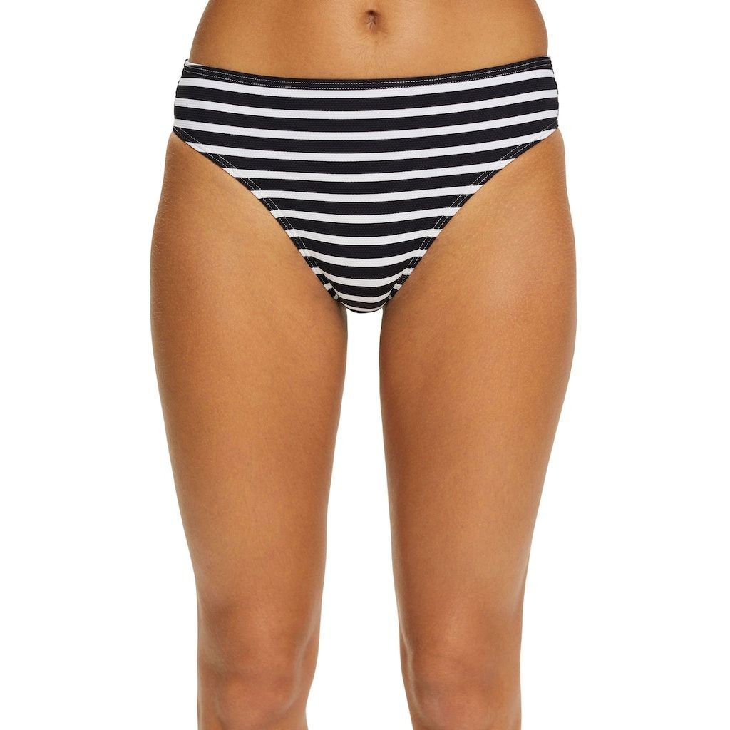 ESPRIT Apatinė kostiumėlio dalis moterims, Juoda, Striped bikini bottoms 2
