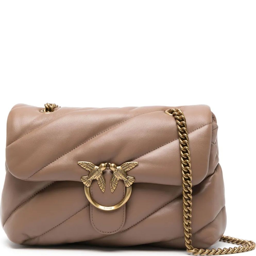 PINKO Rankinė per petį moterims, Ruda, Love puff classic shoulder bag 1