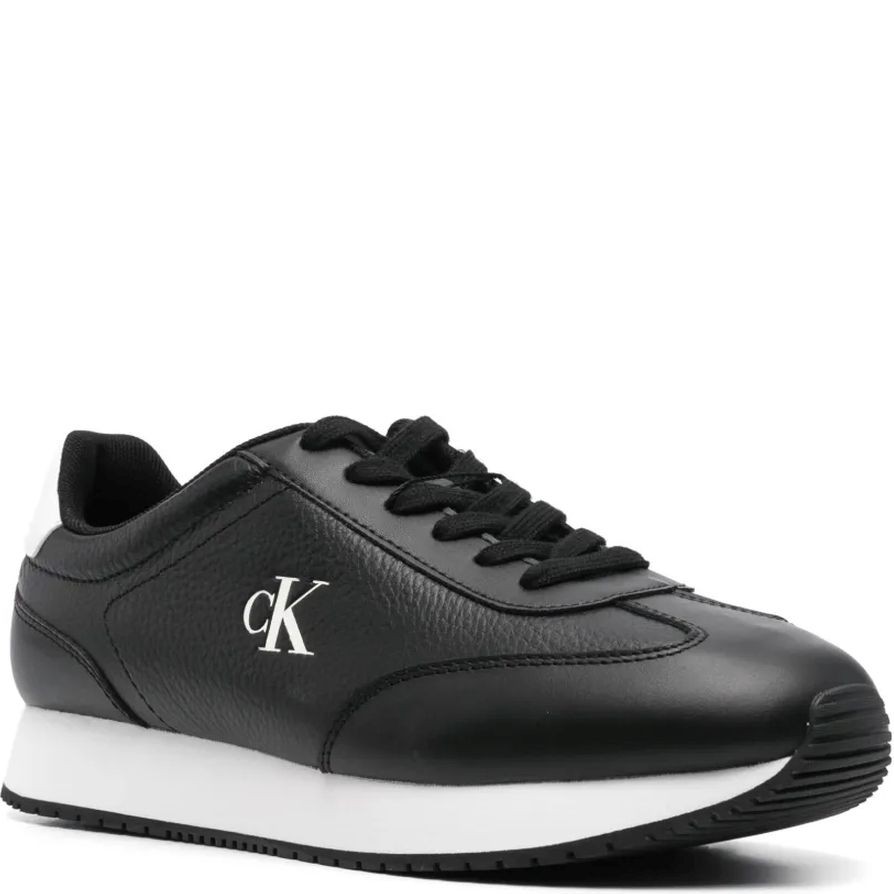 CALVIN KLEIN JEANS Laisvalaikio bateliai vyrams, Juoda, Runner lace up sneaker 1