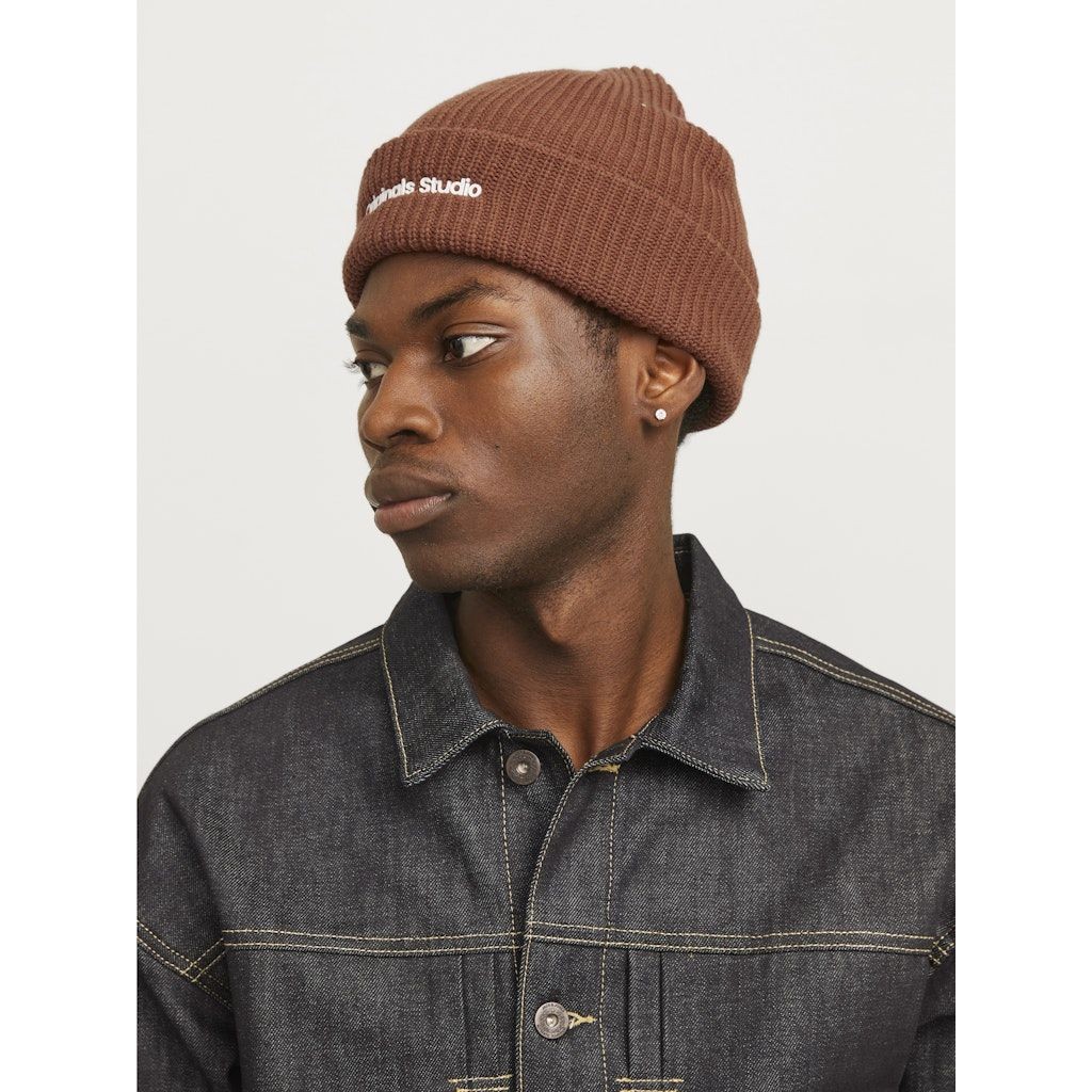 JACK & JONES Skrybėlė vyrams, Ruda, Vester bro beanie 5