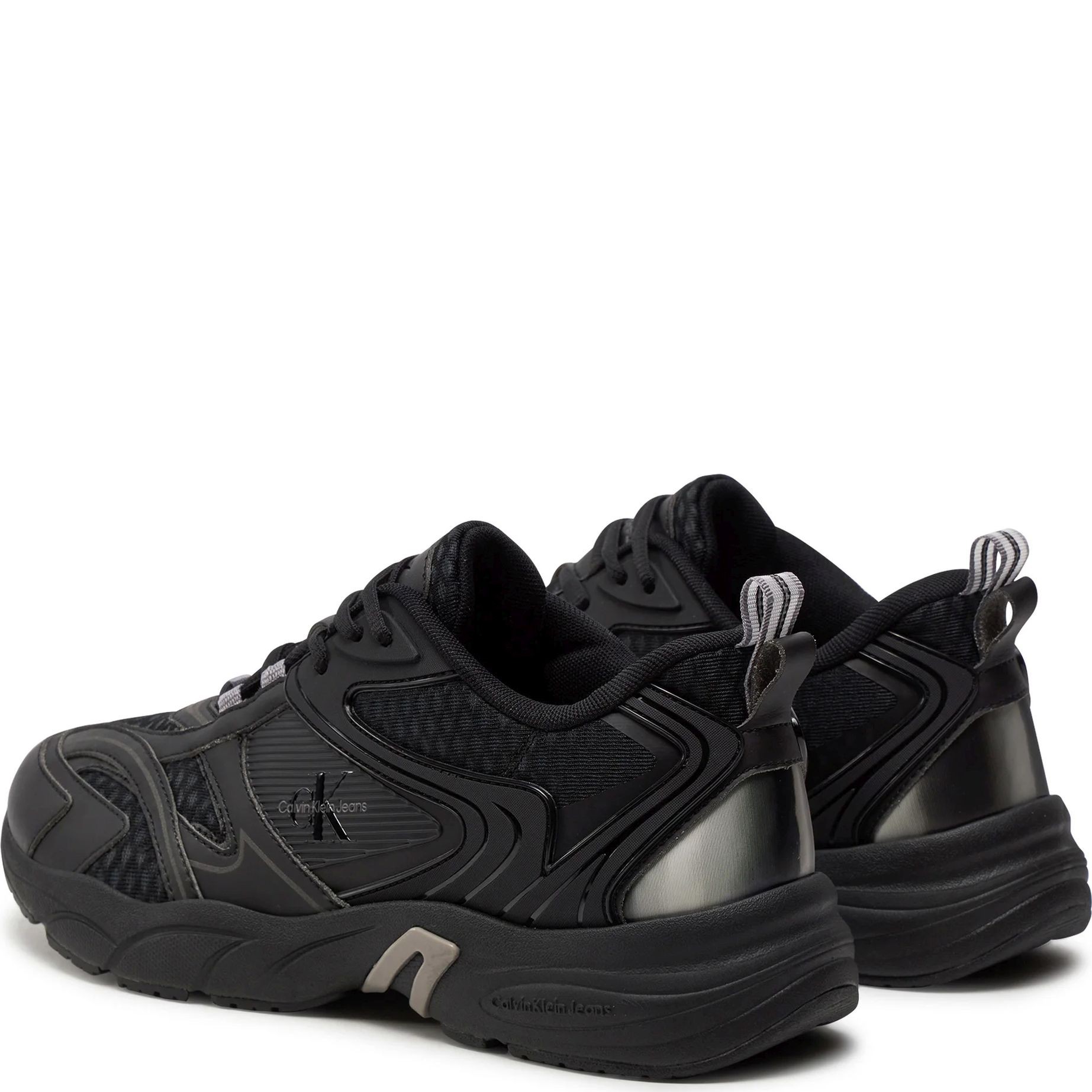 CALVIN KLEIN JEANS Laisvalaikio bateliai vyrams, Juoda, Retro tennis low mix leisure 3