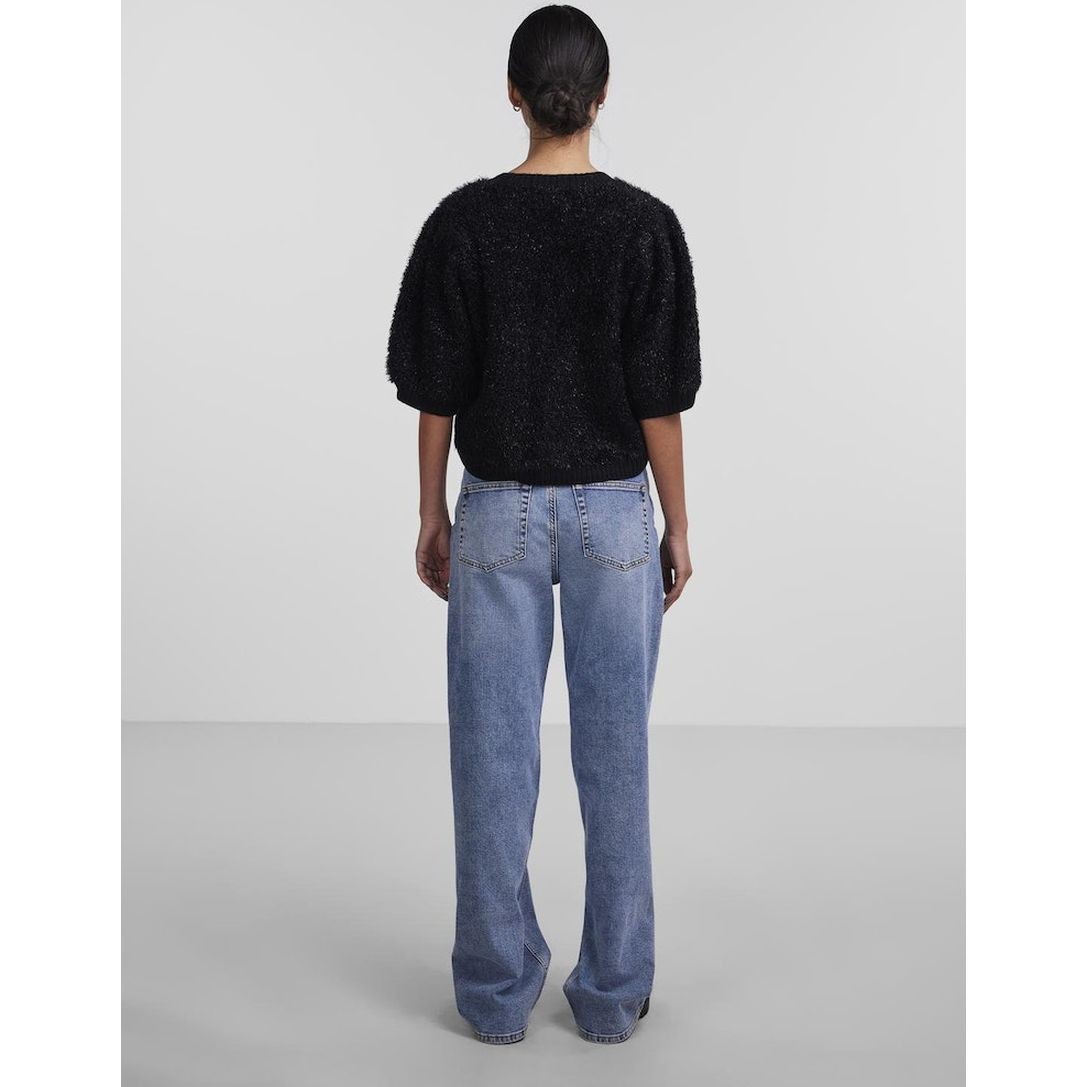 PIECES Megzta palaidinė moterims, Juoda, Fee o-neck knit 3