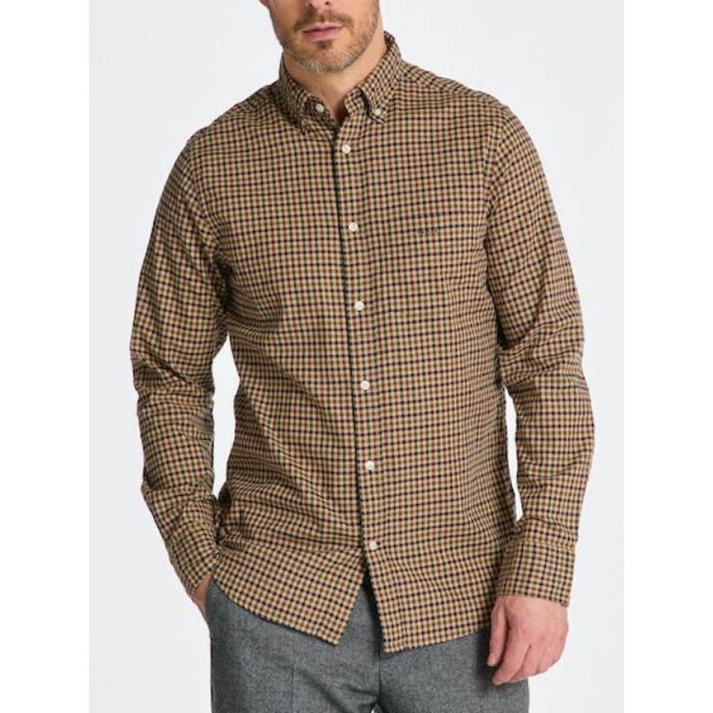 GANT Marškiniai vyrams, Smėlio, REG TWILL MICRO MULTI 2