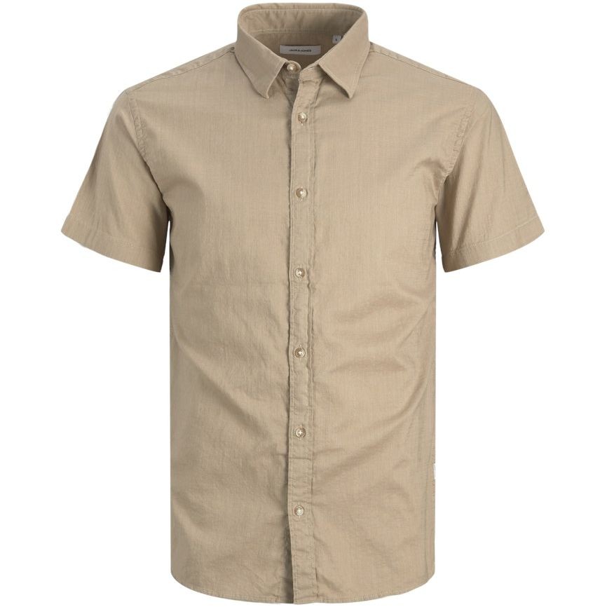 JACK & JONES Marškiniai vyrams, Smėlio, JJSLUB SHIRT S/S