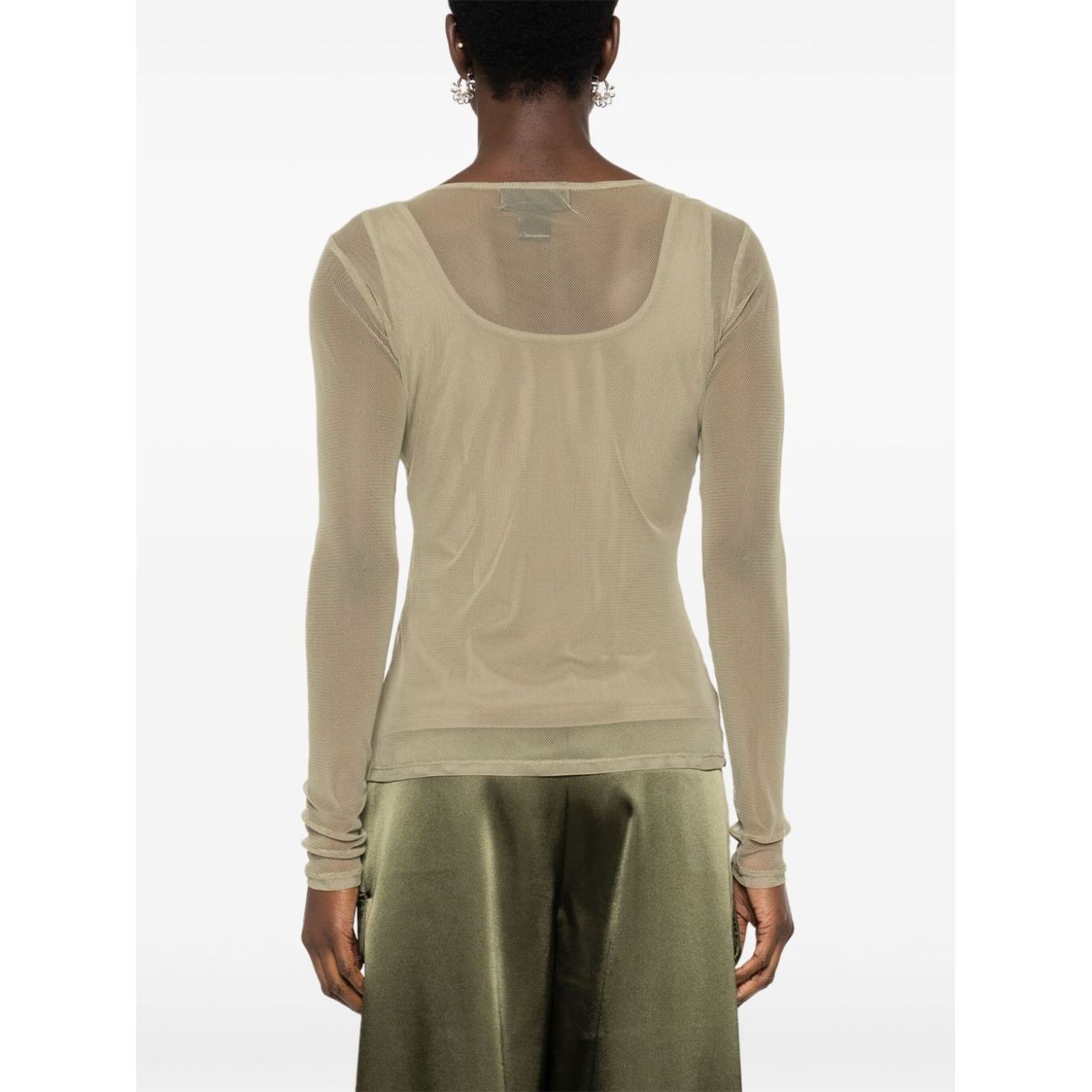 DKNY Marškiniai be rankovių moterims, Pilka, Jrsy tank mesh top 4